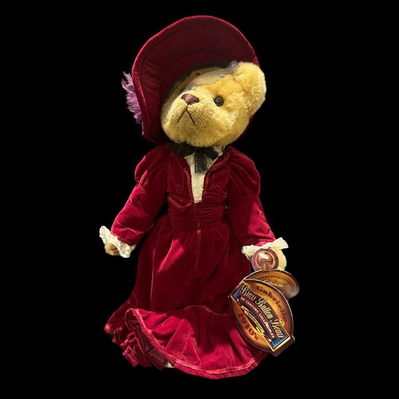 Vintage Brass Button Bears Gabrielle 20th Century Collectibles with Stand 14” - Picture 2 of 8